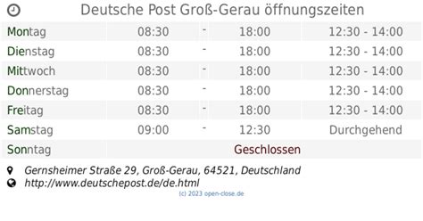 Deutsche Post Gernsheimer Straße 29 in 64521 Groß.